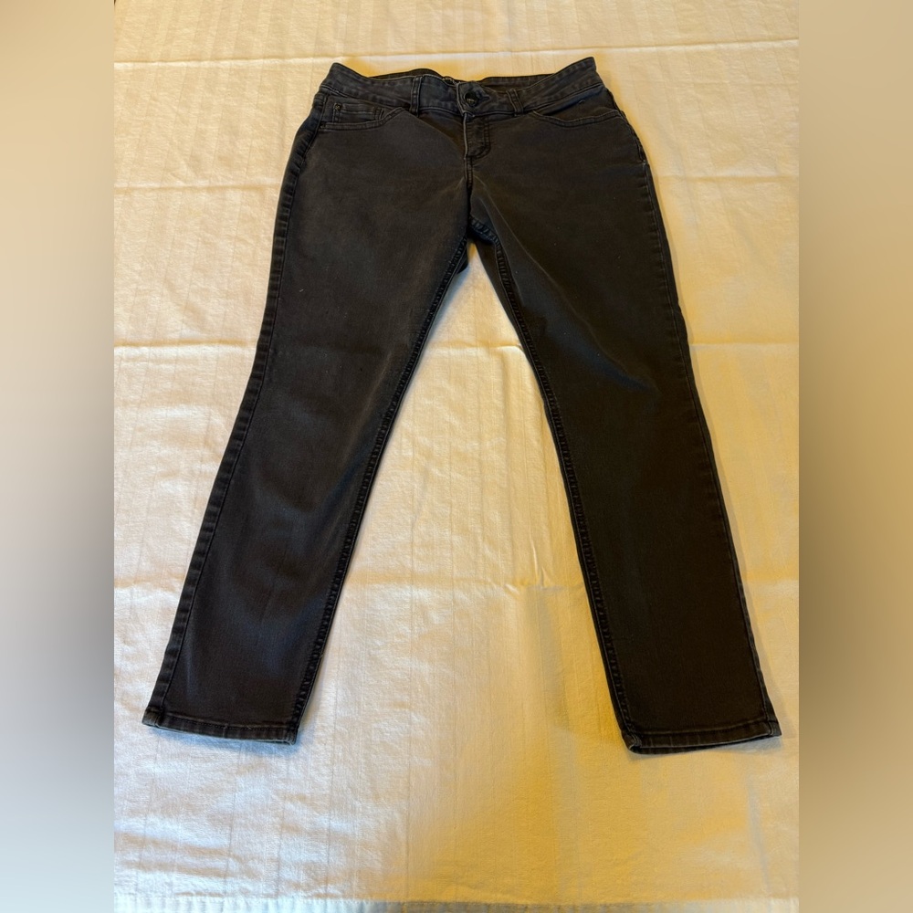 Riders By Lee Jeans Mid Rise Skinny Cotton Blend Black Denim Women's Sz. 12P